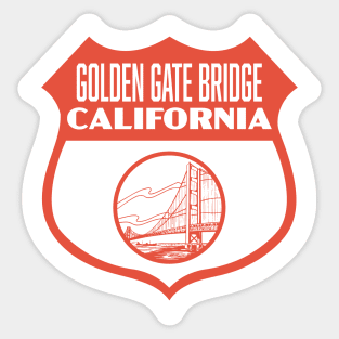 Vintage Golden Gate Bridge Shield Sticker